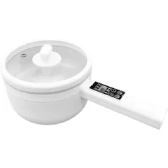 ☆ ホワイト ☆ CHEF(シェフ)1台4役 万能電気片手鍋 CHEF シェフ 電気 片手鍋 なべ 鍋 電気片手鍋 コンセント 万能鍋 万能なべ 1台4役 焼く 煮る 炒める 蒸す ひとり暮らし 一人暮らし 年配 ガスコンロ不要 IH不要
