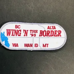 ビンテージ　ワッペン 『 ウィングイン ザボーダー 』　アメリカ　当時物 　USA 古着　ハンドメイド　素材　ワークシャツ　ツナギ　帽子 ビンテージ　パッチ　(WAP066)