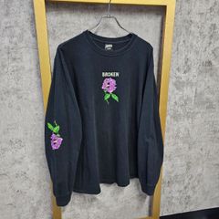 【US古着】SANTA CRUZ BROKRN Logo Print Long Sleeve / サンタクルーズ 両面 ロゴ プリント 長袖 ロンT ブラック L