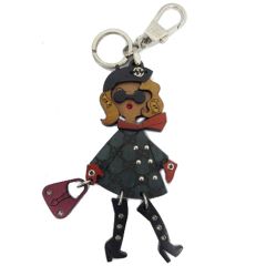 希少　GUCCI キーホルダー　　　マドモアゼル　ガール　ラインストーン 希少 GUCCI キーホルダー マドモアゼル ガール ラインストーン