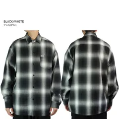 CALTOP キャルトップ カルトップ　メンズ シャツ　2000 OMBRE LONG SLEEVE SHIRTS　オンブレ ロングスリーブシャツ　ブラック×ホワイト