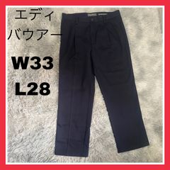 エディーバウアー　メンズ　スラックス　チノパン　ネイビー　w33 ツータック　フェード
