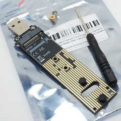 外付けSSD用 変換アダプター NVMe M.2 SSD→USB3.1  ケース外装なし