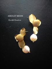 ［新品・送料無料］淡水パール・シルバー925ポスト ピアス