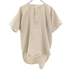 Waverley Woollen Mills 80s 90s オールド 半袖 ハーフボタン ウールシャツ アイボリー系 メンズ 古着