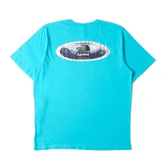 新品 Supreme シュプリーム Tシャツ サイズ:XL 21AW THE NORTH FACE マウンテン プリント クルーネック 半袖Tシャツ Mountains Tee ティール トップス カットソー コラボ【メンズ】