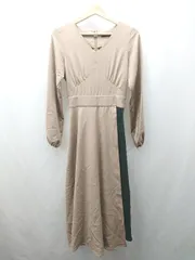 ◇ ⊇ SPIRALGIRL スパイラルガール 長袖 ロング ワンピース サイズF ベージュ系 レディース E  【1506300020353】