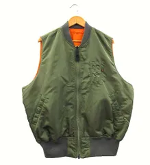 【希少】 90s ALPHA MA-1ベスト FV-2 USA製 オリーブ XL 希少】 90s ALPHA MA-1ベスト FV-2 USA製 オリーブ XL