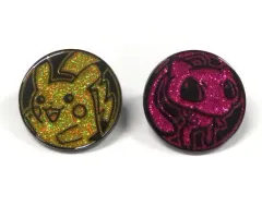 【中古】バッジ・ピンズ ピカチュウ＆ミュウ ポケモンコイン柄ピンズ2個セット 「ポケモンカードゲーム ポケカグッズくじ2022」 G賞