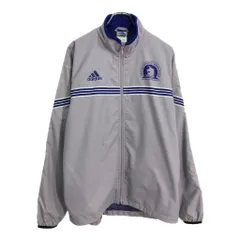 00年代 adidas アディダス ナイロンジャケット スポーツ グレー(メンズ L)中古 古着 U6171