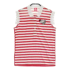 サイズ：36 ARCHIVIO アルチビオ  ノースリーブポロシャツ ボーダー レッド系 [240001163585] ゴルフウェア レディース ストスト