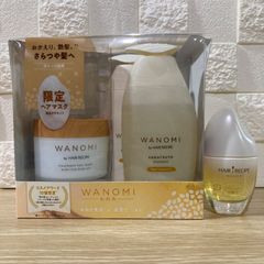 WANOMI　和の実 by ヘアレシピ　さらつやシャンプー&トリートメント　とろとろトリートメントヘアマスク(現品サイズ)付き限定セット　ライスオイル付き