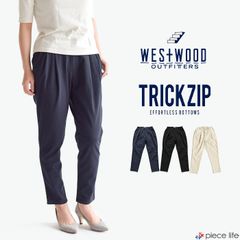 【TRICK ZIP】Westwood Outfitters ウエストウッド アウトフィッターズ テーパードパンツ レディース ストレッチ ボトムス タックパンツ 8117123/8138123/8113123 XS S M L ネイビー