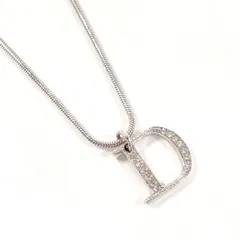 クリスチャンディオール ネックレス Dロゴ   シルバー