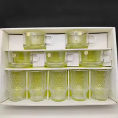 HOYA CRYSTAL ジュース アイスティ セット タンブラーグラス ティーカップ 箱無し S189