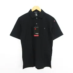 BURTLE 667 ポロシャツ 半袖 ロゴ 作業着 L ブラック ※EKM