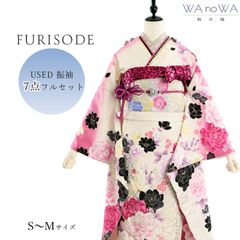 【美品　正絹お振袖　7点フルセット　白　薔薇尽くし　Lサイズ】 楽天市場】【成人式 振袖 レンタル】RS1933 正絹 白 薔薇尽くし