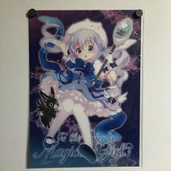 X889 ◆未開封品 C88 ご注文はうさぎですか?? 魔法少女チノ A3サイズ クリアポスター