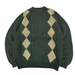 90s.woolrich wool knit【KN005】ウールリッチ　ニット　アーガイル