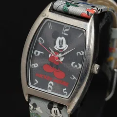 稼働 良品 ディズニー ミッキーマウス QZ マルチカラー文字盤 トノー型 レディース腕時計 OSW 2000000 NSK