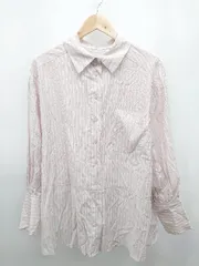 ◇ Θ　Φ who's who Chico フーズフーチコ ストライプ柄 長袖 シャツ サイズF ピンク レディース P  【1409090035982】