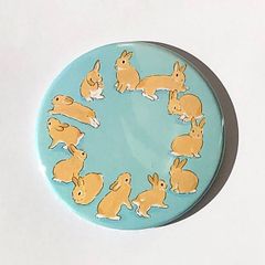 森山標子　サークルうさぎ　缶ミラー
