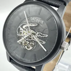 ★LACOSTE ラコステ 腕時計 自動巻き ブラック文字盤 メンズ 稼働品★006372