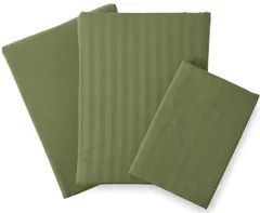 Niceday (ナイスデイ) 布団カバー 4点セット ダブル (掛け布団カバー ボックスシーツ 枕カバー 4点セット) 抗菌 防臭 部屋干し臭防止 洗える 速乾 ホテルタイプ オリーブグリーン 559703H5