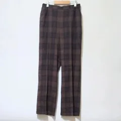 【レプシィム】　チェック柄ストレートパンツ・カラー・ブラウン・サイズM表記