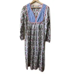 SZ BLOCKPRINTS 花柄長袖ワンピース M 中古・古着通販】SZ Blockprints (エスゼットブロックプリント