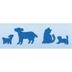 ファインホームのステンシルシート　猫と犬Lサイズ　fh-001L