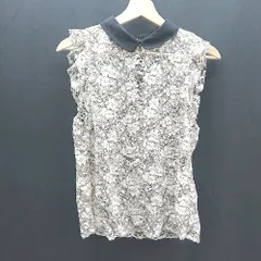 ◇ ZARA WOMAN ザラウーマン レース 花柄 薄手 透け感 シンプル ノースリーブ ブラウス サイズM ホワイト レディース E  【1307260040432】