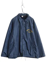 【お得なクーポン配布中!】 60s 70s ランタグ チャンピオン ナイロン コーチ ジャケット メンズ L / Champion ヴィンテージ パイル フリース ライナー付き ブルゾン 紺