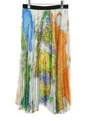 sacai サカイ 20SS World Map Skirt ワールドマッププリーツスカート 20-04991 ミックス 3のサムネイル
