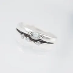 Y502-74リングK18GPダイヤモンドリングイニシャル入り