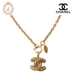 CHANEL シャネル ココマーク マトラッセ ネックレス GP ゴールド（ゴールドメッキ） ゴールド チェーン ネックレス イヤリング レディースイヤリング レディースバッグ ハイブランド【中古】【送料無料】
