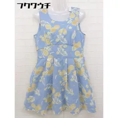 ◇ OLIVE des OLIVE オリーブ デ オリーブ 総柄 ノースリーブ ミニ ワンピース ブルー系 レディース  【中古】 【1106100001066】