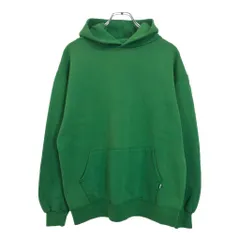 90年代 USA製 RUSSELL ATHLETIC ラッセル スウェット パーカー 無地 グリーン(メンズ XL)中古 古着 U8655
