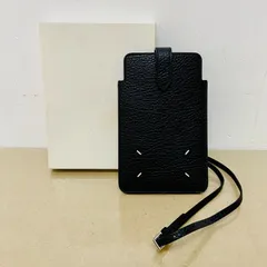 【正規品・美品】Maison Margela スマホショルダーバッグ　ブラック Maison Margela スマホショルダーバッグ - メルカリ