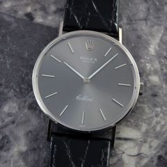 ロレックス チェリーニ REF.3833 希少 グレーダイヤル WG ROLEX ヴィンテージ アンティークウォッチ 18KWG ホワイトゴールド 金無垢 1970年