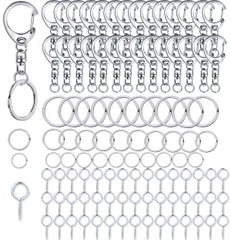 【数量限定】ワンタッチ 付き アクセサリーパーツ 丸カン キーリング 回転フック ストラップ キーホルダーパーツ ナスカン パーツ 手芸用品 ナスカンレジン ハンドメイド 金具 アクセサリー キーホルダー 手作り 50個入り 素材