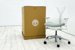 【未開封未使用品】 ハーマンミラー セイルチェア ミドルバック 中古 Herman Miller SAYL Chair 中古オフィス家具 可動肘 グレー 【A000003435】