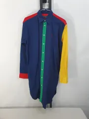 ポロ Ralph Lauren(ラルフローレン) シャツ ワンピース 長袖 マルチカラー ネイビー 新しいタブ 4