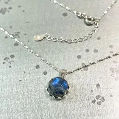 silver925 ラブラドライト ネックレス