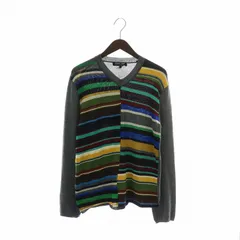 コムデギャルソンオムドゥ COMME des GARCONS HOMME DEUX ニット セーター ウール 長袖 Vネック ボーダー柄 S マルチカラー /XZ ■GY18のサムネイル