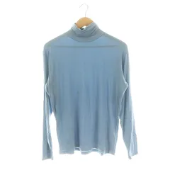 ゼロエイトサーカス 08SIRCUS 22AW Stretch jersey super high neck ニットカットソー 長袖 タートルネック 5 ライトブルー /DO ■OS