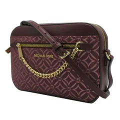 【新品】マイケルコース 35F4GTTC9J OXBLOOD MLTI (オックスブラッドマルチ) バッグ ショルダーバッグ MICHAEL KORS ジェットセット アイテム ラージ ジャカード メタリック ロゴ ジップチェーン アウトレット レディース