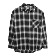 ネルシャツ メンズ ルーズフィット チェックシャツ メンズ 長袖 シャツ ソリッドカラーシャツ チェック ネルシャツ フランネルシャツトップス 長袖 ネルシャツ アメカジ COLOR-A  81300