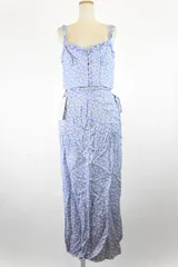 【新品タグ付】ZARA｜フリルストラップビスチェ風ブラウス＆スリットスカート セットアップ