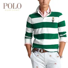 ラルフローレン ラガーシャツ メンズ ポロベア ボーダー 長袖 ポロ ラルフローレン Ralph Lauren Rugby Shirt Custom Slim Fit アメカジ